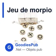 Jeu de morpion en bois personnalisable avec logo - Waltraud - Miniature 6