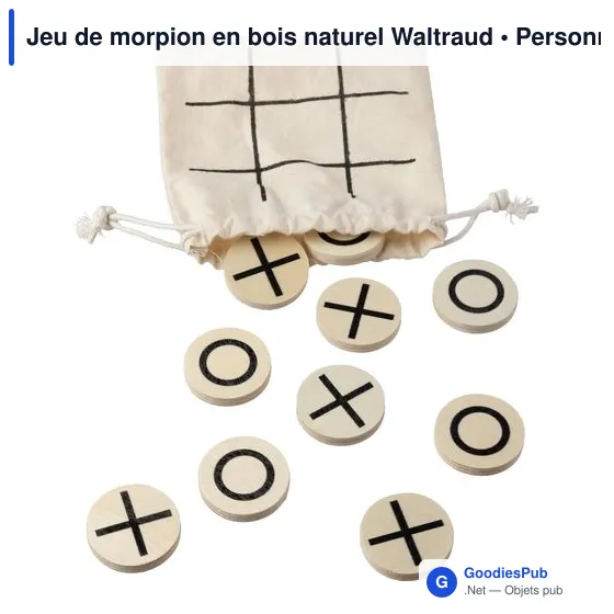 Jeu de morpion en bois personnalisable avec logo - Waltraud - Image 6