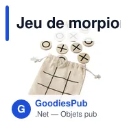 Jeu de morpion en bois personnalisable avec logo - Waltraud - Miniature 7