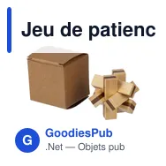 Jeu de patience en bois personnalisable avec logo - Inge - Miniature 1