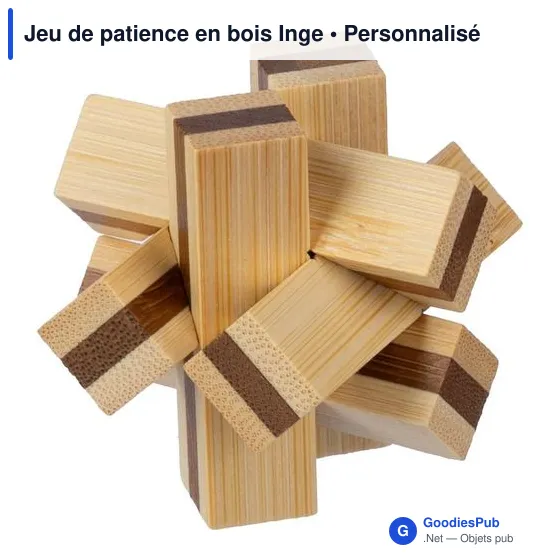 Jeu de patience en bois personnalisable avec logo - Inge - Image 2