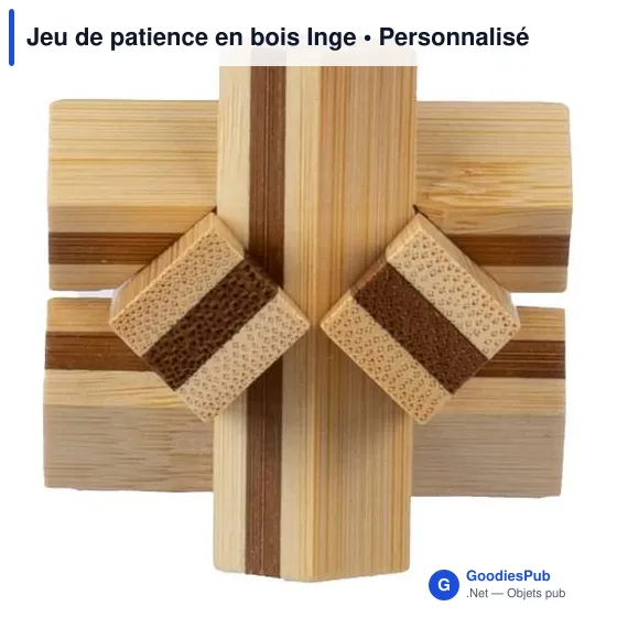 Jeu de patience en bois personnalisable avec logo - Inge - Image 3
