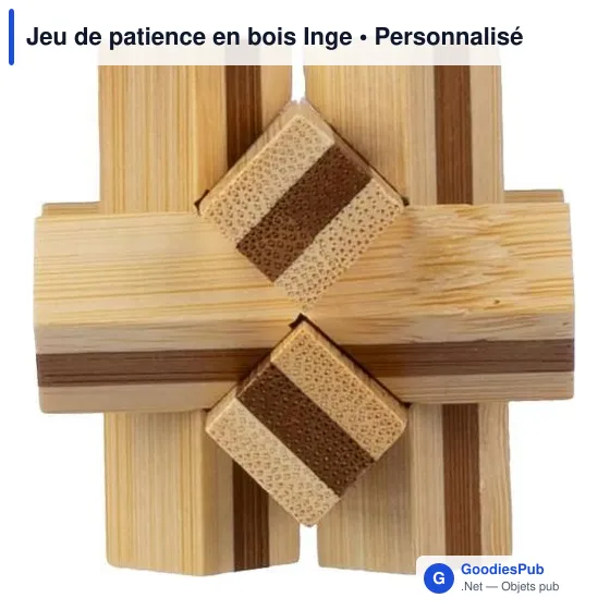 Jeu de patience en bois personnalisable avec logo - Inge - Image 4