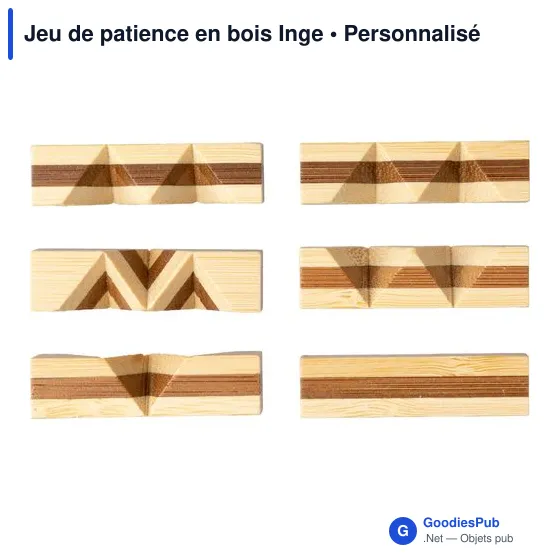 Jeu de patience en bois personnalisable avec logo - Inge - Image 5