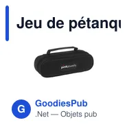 Jeu de pétanque personnalisable avec logo - 3 boules en métal - Miniature 3