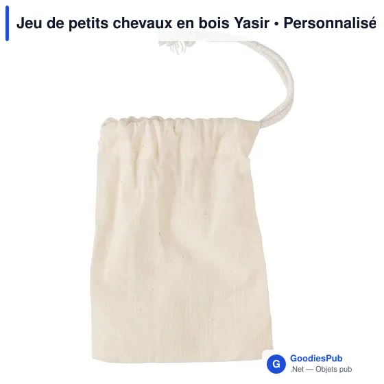 Jeu de petits chevaux en bois personnalisable avec logo - Yasir - Image 1