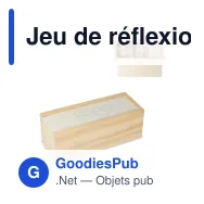 Jeu de réflexion 3 en 1 personnalisable en bois de pin avec logo - Bois clair - Miniature 1