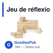 Jeu de réflexion 3 en 1 personnalisable en bois de pin avec logo - Bois clair - Miniature 2