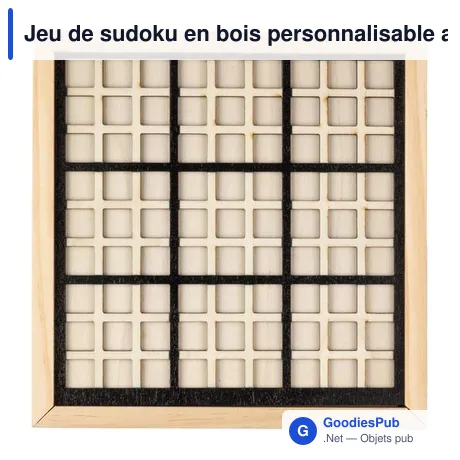 Jeu de sudoku en bois personnalisable avec logo - Christa