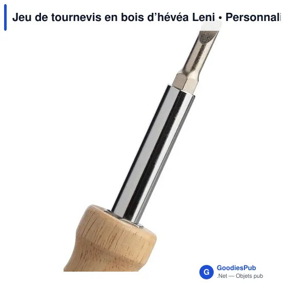 Jeu de tournevis personnalisable en bois d'hévéa avec logo - Image 8