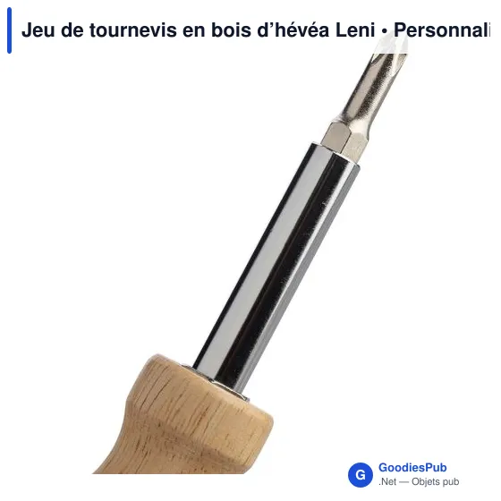Jeu de tournevis personnalisable en bois d'hévéa avec logo - Image 9