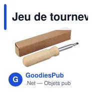 Jeu de tournevis personnalisable en bois d'hévéa avec logo - Miniature 10