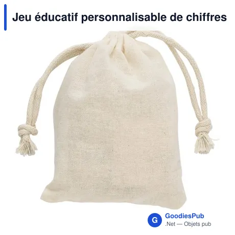 Jeu éducatif personnalisable de chiffres en pin avec logo - Ezekiel