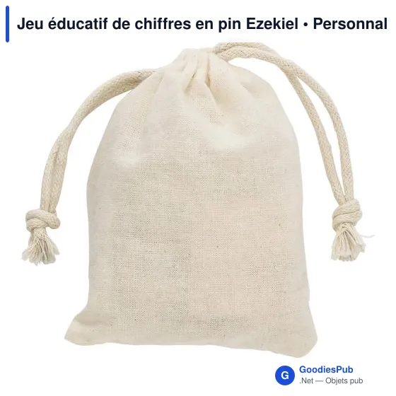 Jeu éducatif personnalisable de chiffres en pin avec logo - Ezekiel - Image 1