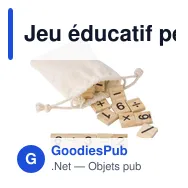 Jeu éducatif personnalisable de chiffres en pin avec logo - Ezekiel - Miniature 2