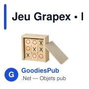 Jeu de société en bois personnalisable avec logo - Jeu Grapex - Miniature 1