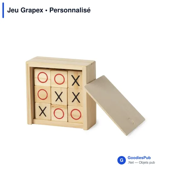 Jeu de société en bois personnalisable avec logo - Jeu Grapex - Image 1