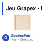 Jeu de société en bois personnalisable avec logo - Jeu Grapex - Miniature 2