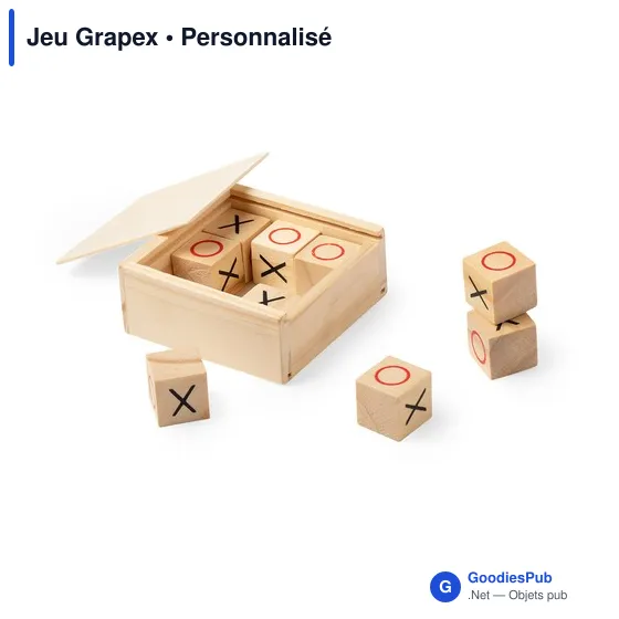 Jeu de société en bois personnalisable avec logo - Jeu Grapex - Image 3