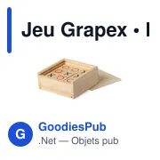 Jeu de société en bois personnalisable avec logo - Jeu Grapex - Miniature 4