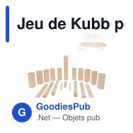 Jeu de Kubb personnalisable en bois de pin avec logo - Livré en pochette - Miniature 1