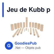 Jeu de Kubb personnalisable en bois de pin avec logo - Livré en pochette - Miniature 2