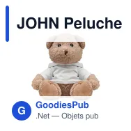 JOHN Peluche ourson - Miniature 1