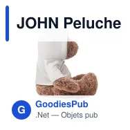 JOHN Peluche ourson - Miniature 3