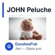 JOHN Peluche ourson - Miniature 4