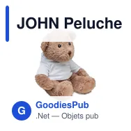 JOHN Peluche ourson - Miniature 7