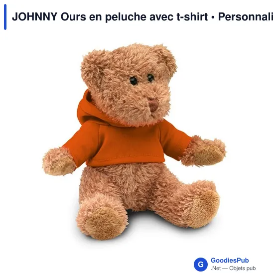 JOHNNY Ours en peluche avec t-shirt - Image 1
