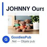 JOHNNY Ours en peluche avec t-shirt - Miniature 2