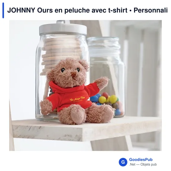 JOHNNY Ours en peluche avec t-shirt - Image 11