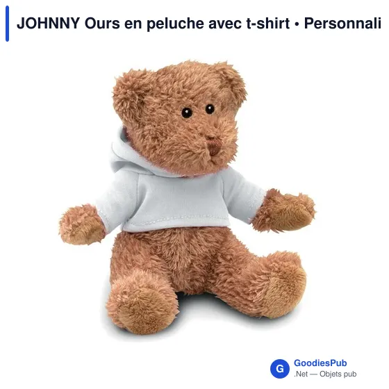 JOHNNY Ours en peluche avec t-shirt - Image 12