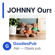 JOHNNY Ours en peluche avec t-shirt - Miniature 3