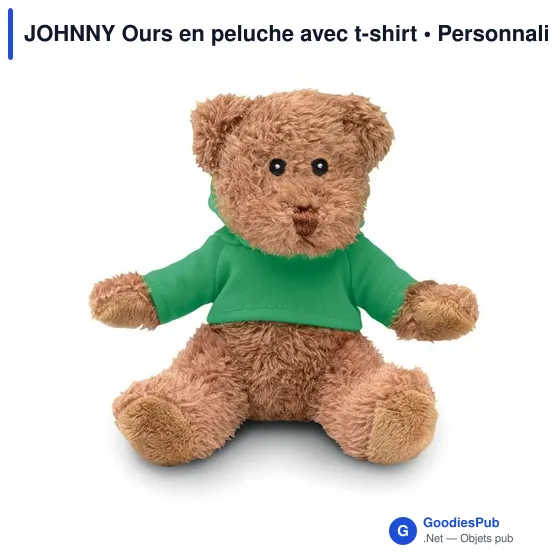 JOHNNY Ours en peluche avec t-shirt - Image 5