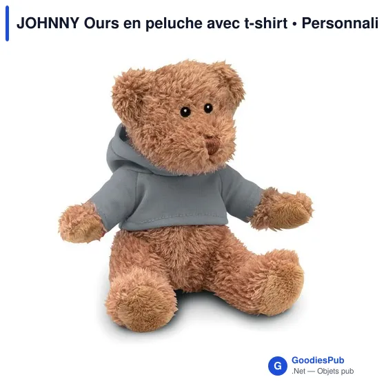 JOHNNY Ours en peluche avec t-shirt - Image 6