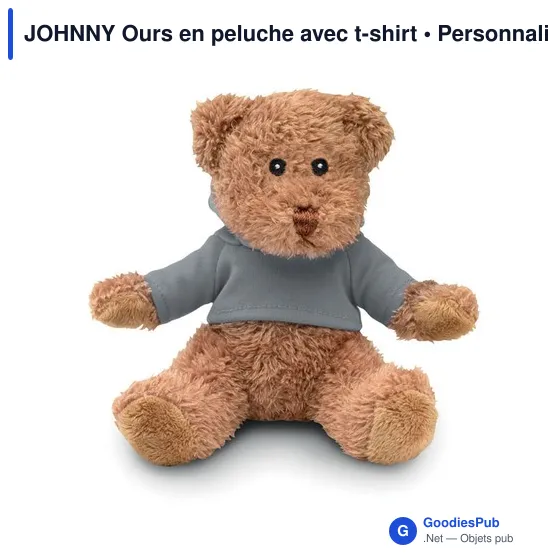 JOHNNY Ours en peluche avec t-shirt - Image 7