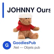JOHNNY Ours en peluche avec t-shirt - Miniature 8