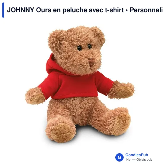 JOHNNY Ours en peluche avec t-shirt - Image 8