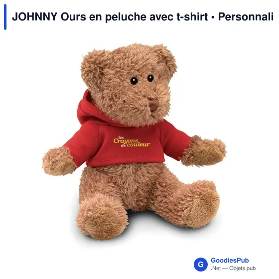JOHNNY Ours en peluche avec t-shirt - Image 9