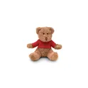 Variante rouge - Peluche ourson personnalisable avec t-shirt - JOHNNY Tavec logo