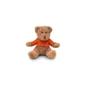 Variante orange - Peluche ourson personnalisable avec t-shirt - JOHNNY Tavec logo