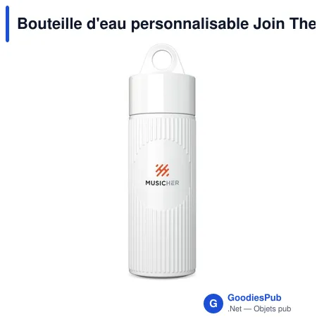 Bouteille d'eau personnalisable Join The Pipe Atlantis 500 ml avec logo