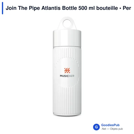 Bouteille d'eau personnalisable Join The Pipe Atlantis 500 ml avec logo - Image 1