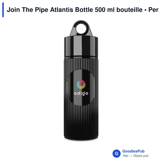 Bouteille d'eau personnalisable Join The Pipe Atlantis 500 ml avec logo - Image 2