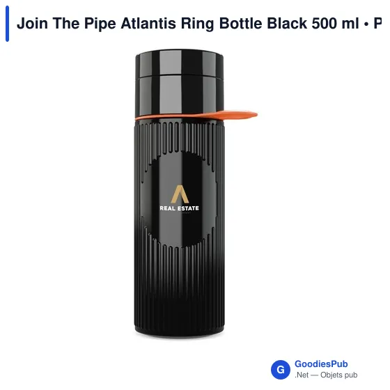 Bouteille d'eau personnalisable Join The Pipe Atlantis Ring 500 ml avec logo - Image 12