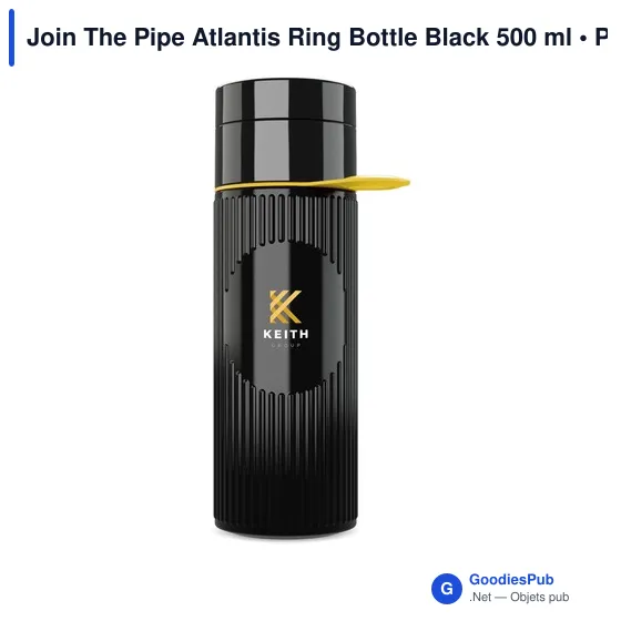Bouteille d'eau personnalisable Join The Pipe Atlantis Ring 500 ml avec logo - Image 4