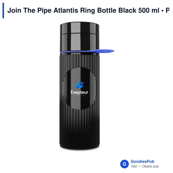 Bouteille d'eau personnalisable Join The Pipe Atlantis Ring 500 ml avec logo - Image 6