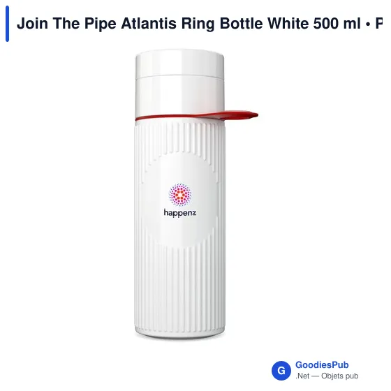 Bouteille d'eau personnalisable Join The Pipe Atlantis Ring 500 ml avec logo - Image 2